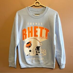 Thomas Rhett Home Team Tour 2023 Sweatshirt Blue Fleece Lined Size Small Country